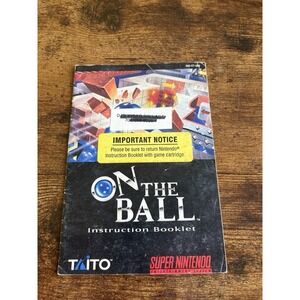 Super Nintendo SNES Manual Only On The Ball